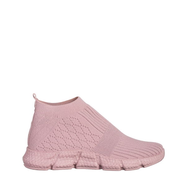 Дамски спортни обувки розови  от текстилен материал  Raina, 2 - Kalapod.bg