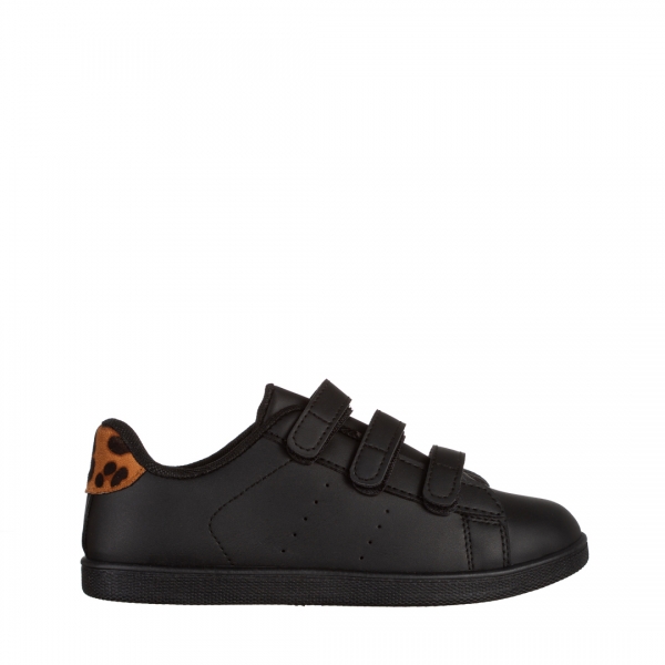 Детски спортни обувки  черни от еко кожа  Barney, 2 - Kalapod.bg