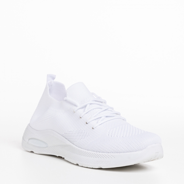 Дамски спортни обувки бели  от текстилен материал  Ricarda, 3 - Kalapod.bg