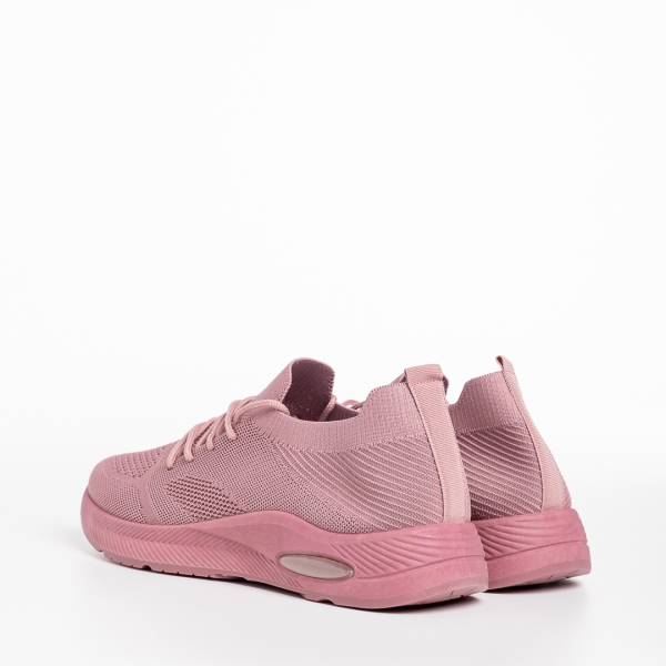 Дамски спортни обувки розови  от текстилен материал  Ricarda, 4 - Kalapod.bg