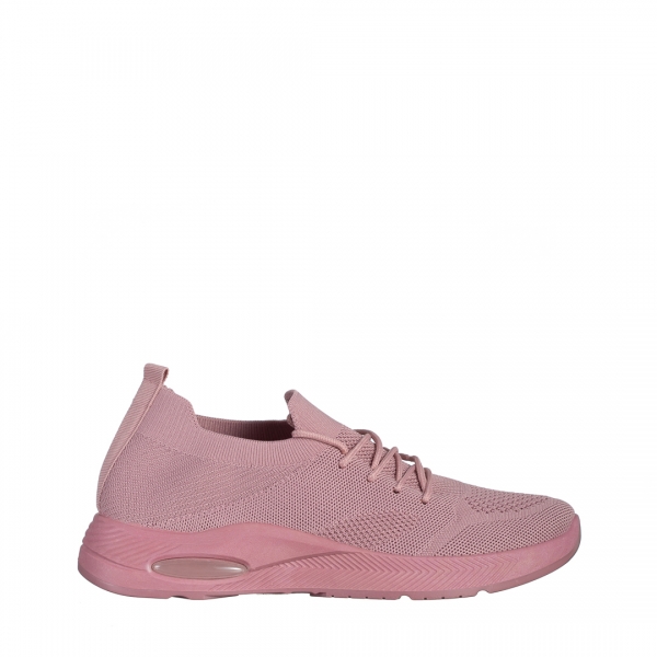Дамски спортни обувки розови  от текстилен материал  Ricarda, 2 - Kalapod.bg