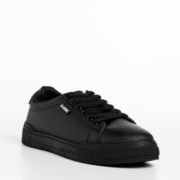 Дамски спортни обувки черни от еко кожа  Ruba, 3 - Kalapod.bg