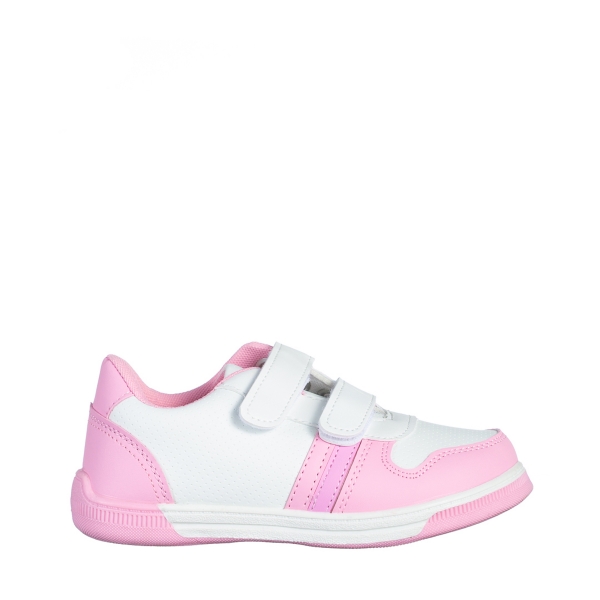 Детски спортни обувки  розови  с бяло  от еко кожа  Buddy, 2 - Kalapod.bg