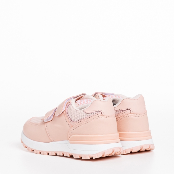 Детски спортни обувки  розови  от текстилен материал Darbie, 4 - Kalapod.bg