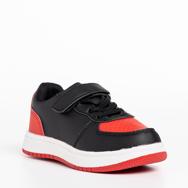 Детски спортни обувки  червени  с черно  от еко кожа  Ponty - Kalapod.bg