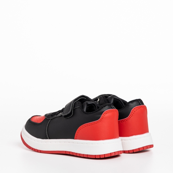 Детски спортни обувки  червени  с черно  от еко кожа  Ponty, 4 - Kalapod.bg