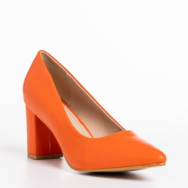 Дамски обувки  оранжеви  от еко кожа  Rissa - Kalapod.bg