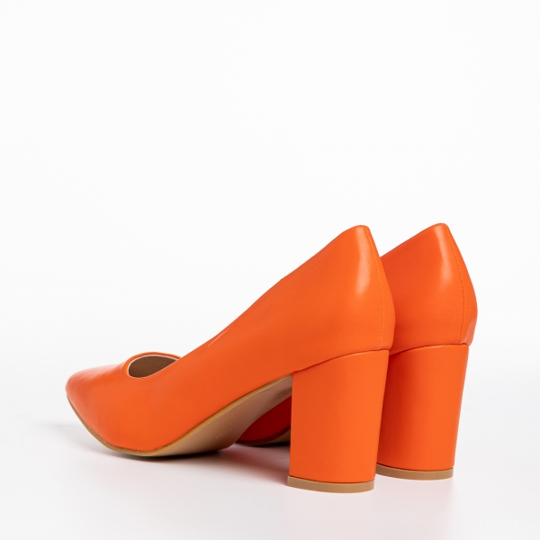 Дамски обувки  оранжеви  от еко кожа  Rissa, 4 - Kalapod.bg
