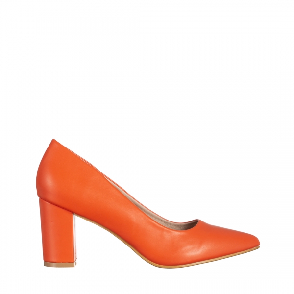 Дамски обувки  оранжеви  от еко кожа  Rissa, 2 - Kalapod.bg