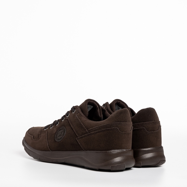 Мъжки спортни обувки  кафяви  от текстилен материал   Raymar, 4 - Kalapod.bg