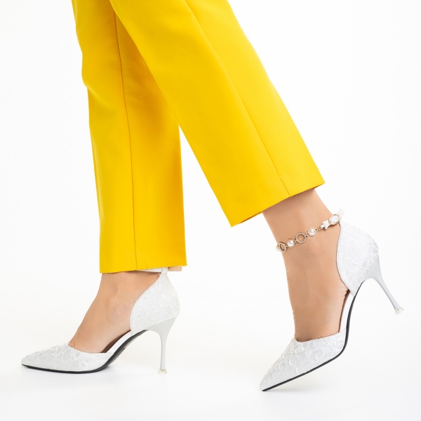 Дамски обувки  бели от еко кожа  Briony, 3 - Kalapod.bg