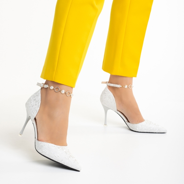 Дамски обувки  бели от еко кожа  Briony, 4 - Kalapod.bg