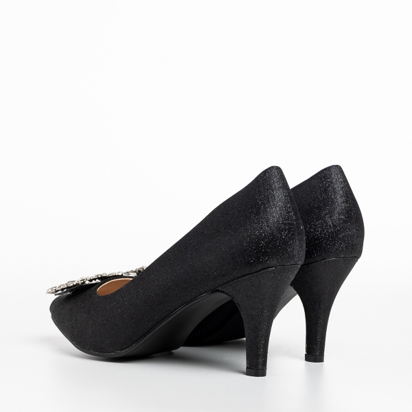 Дамски обувки  черни  от текстилен материал  Rylie, 4 - Kalapod.bg