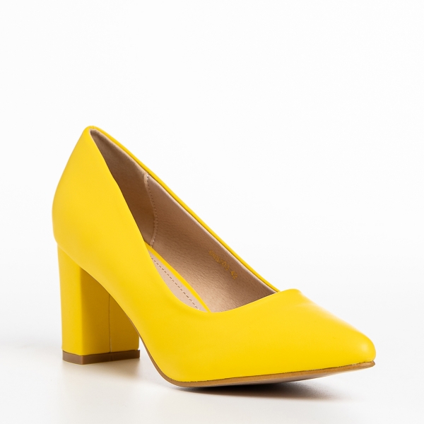 Дамски обувки жълти от еко кожа  Rissa - Kalapod.bg