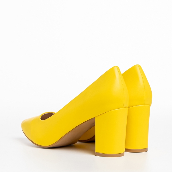 Дамски обувки жълти от еко кожа  Rissa, 4 - Kalapod.bg