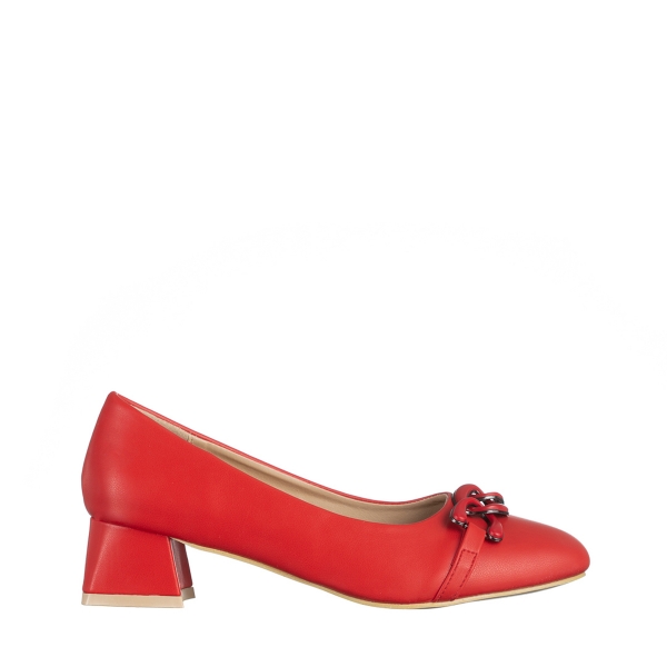 Дамски обувки червени  от еко кожа  Braulia, 2 - Kalapod.bg
