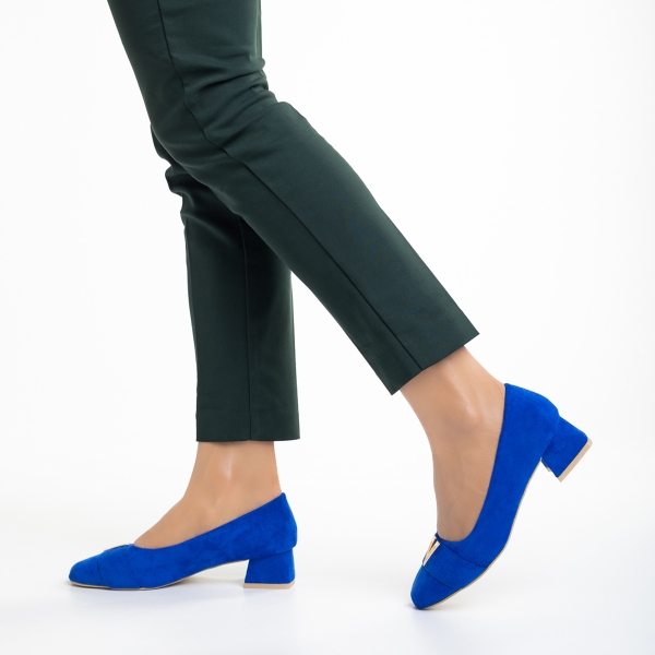 Дамски обувки  сини от текстилен материал  Briella, 3 - Kalapod.bg