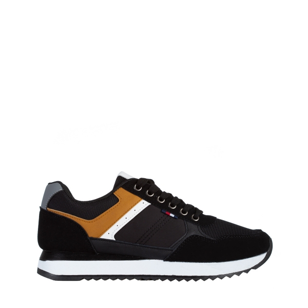 Мъжки спортни обувки  черни  от текстилен материал Gael, 2 - Kalapod.bg