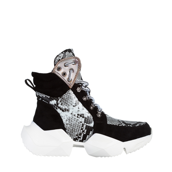 Дамски спортни обувки  черни от еко кожа  Ramonita, 2 - Kalapod.bg