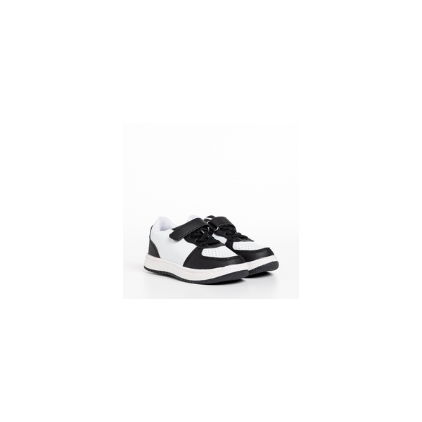 Детски спортни обувки бели с черно  от еко кожа  Ponty, 3 - Kalapod.bg