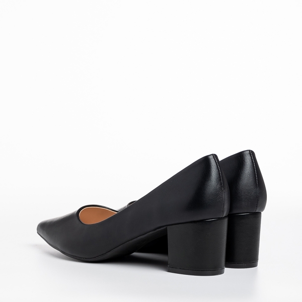 Дамски обувки  черни  от еко кожа  Kaz, 4 - Kalapod.bg