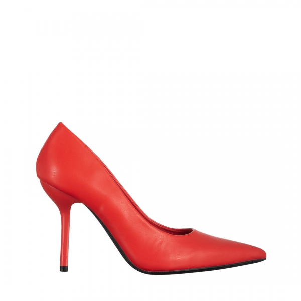 Дамски обувки  червени  от еко кожа  Leya, 2 - Kalapod.bg