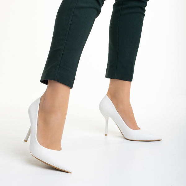Дамски обувки  бели  от еко кожа  Leya, 3 - Kalapod.bg