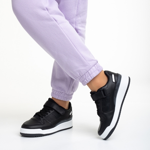 Дамски спортни обувки  черни от еко кожа  Colter, 4 - Kalapod.bg