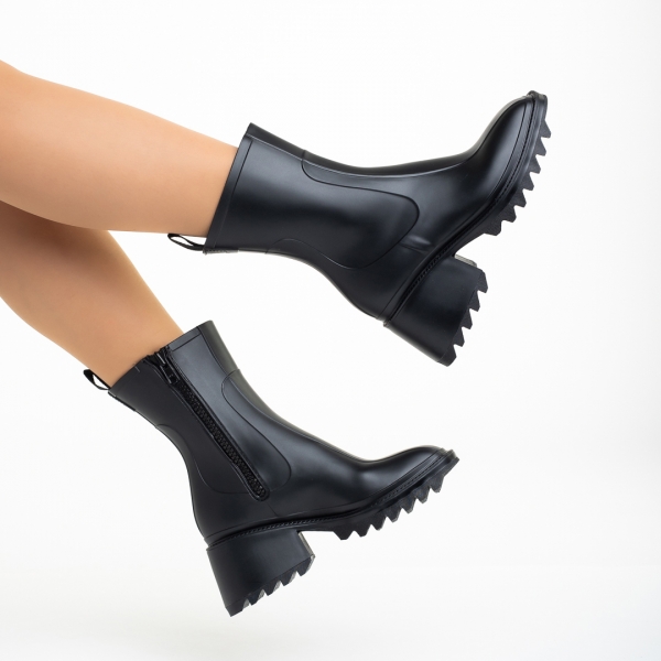 Дамски чизми  черни от синтетичен материал  Sumeya, 6 - Kalapod.bg