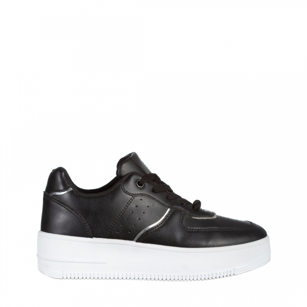 Дамски спортни обувки  черни от еко кожа  Hollie, 2 - Kalapod.bg