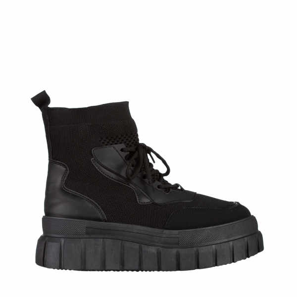 Дамски спортни обувки  черни  от текстилен материал  Icelyn, 2 - Kalapod.bg