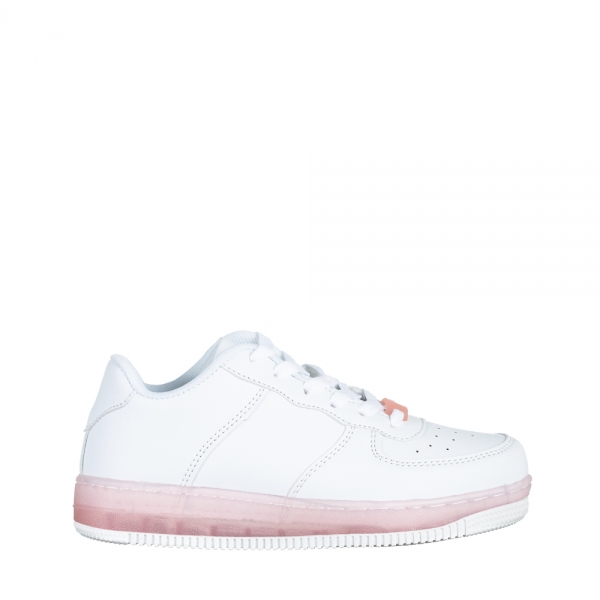 Детски спортни обувки  бели  с  розови  от еко кожа  Carsyn, 2 - Kalapod.bg