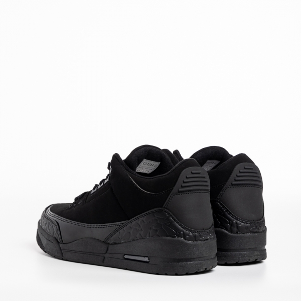 Мъжки спортни обувки  черни от еко кожа  Marcelo, 4 - Kalapod.bg