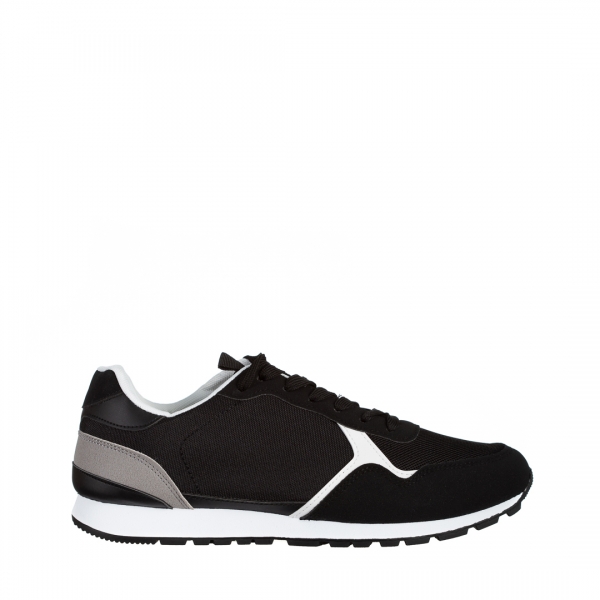 Мъжки спортни обувки  черни от текстилен материал  Sandon, 2 - Kalapod.bg