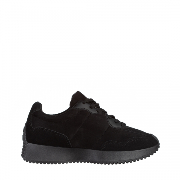 Дамски спортни обувки  черни  от текстилен материал  Mariabella, 2 - Kalapod.bg