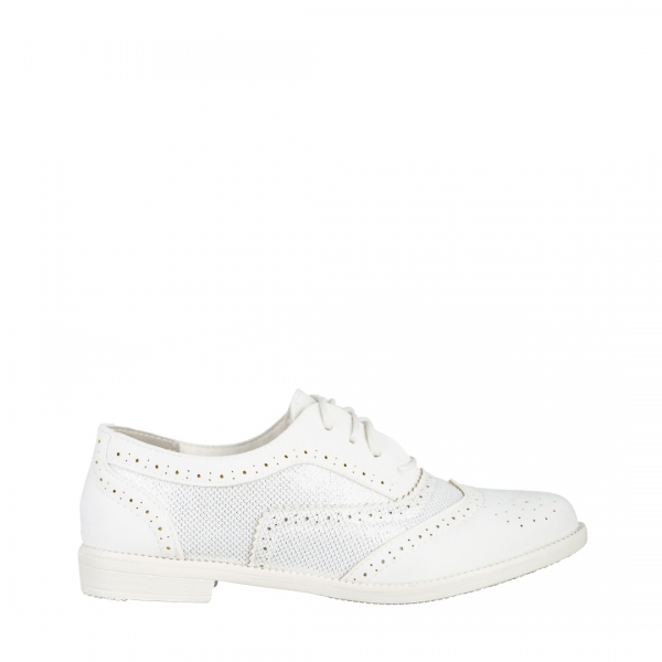 Дамски обувки  бели от текстилен материал  Fadia, 2 - Kalapod.bg