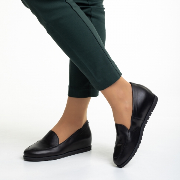Дамски обувки Marco черни  от естествена кожа Liss, 5 - Kalapod.bg