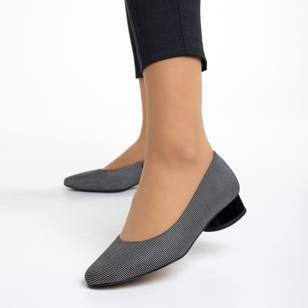 Дамски обувки Marco черни със сребристо от естествена кожа Meral, 3 - Kalapod.bg