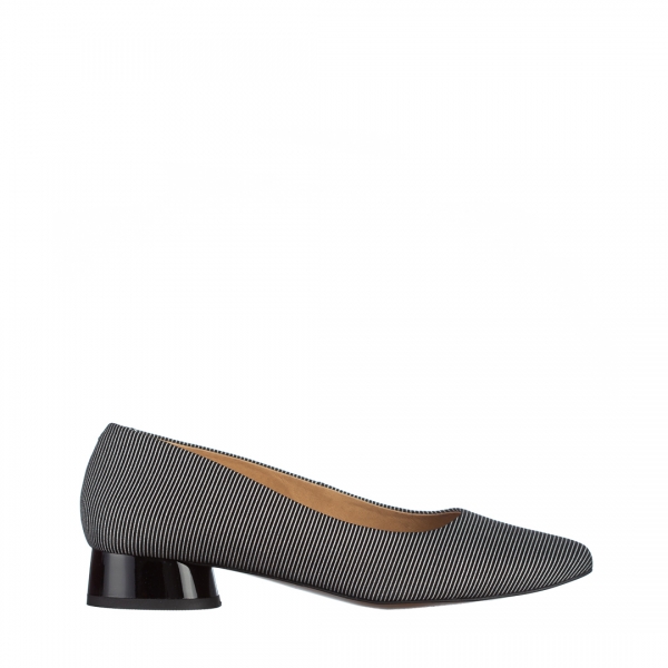 Дамски обувки Marco черни със сребристо от естествена кожа Meral, 2 - Kalapod.bg