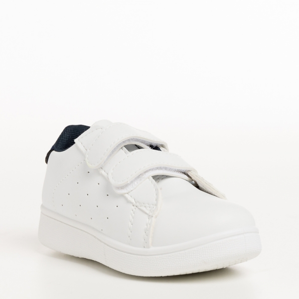 Детски спортни обувки  бели  със синьо от еко кожа   Artio - Kalapod.bg