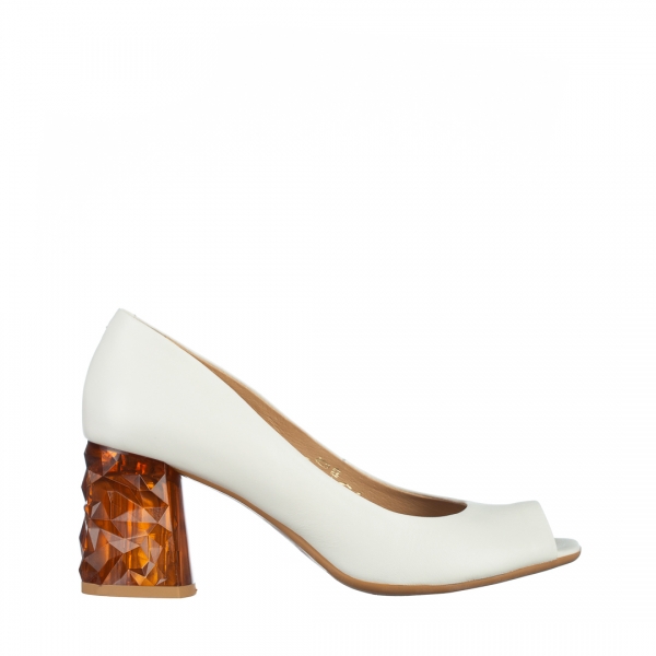 Дамски обувки Marco бели   от естествена кожа Estella, 2 - Kalapod.bg