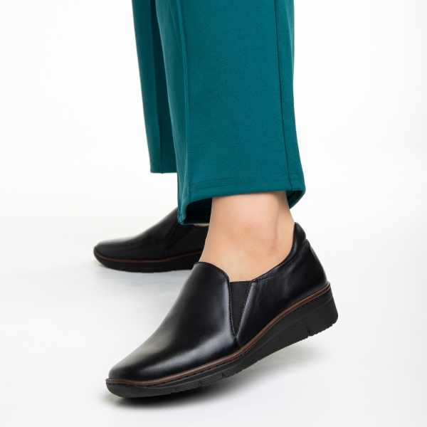 Дамски обувки черни  от естествена кожа Misaki, 3 - Kalapod.bg