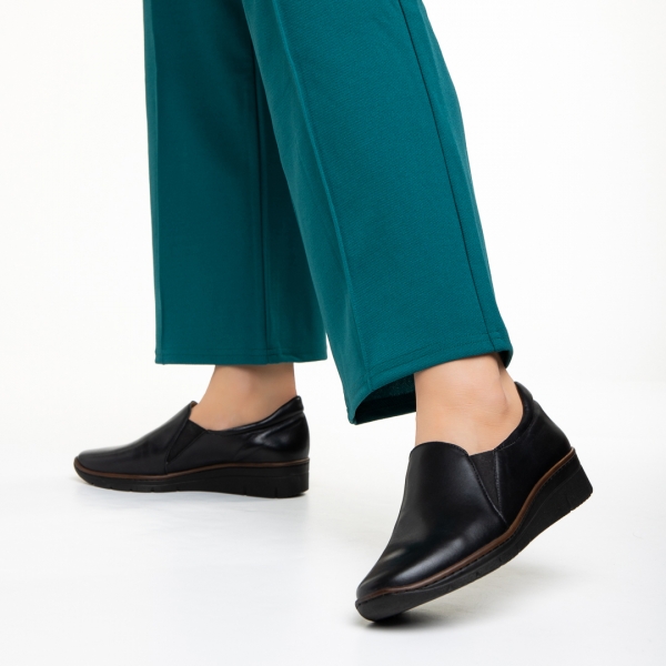 Дамски обувки черни  от естествена кожа Misaki, 4 - Kalapod.bg