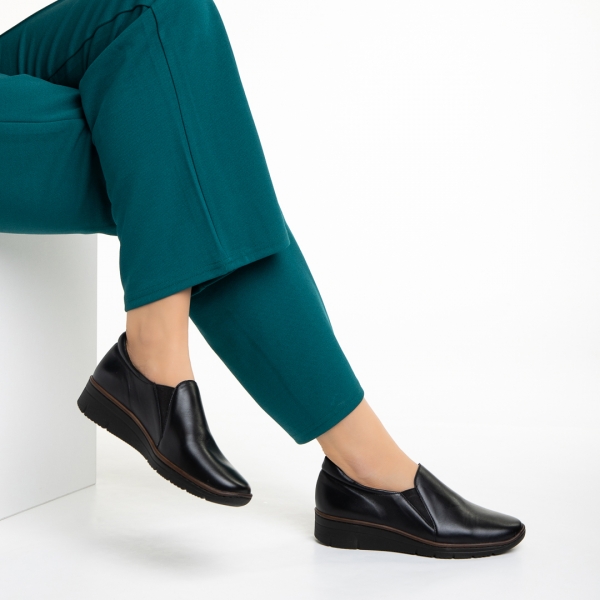 Дамски обувки черни  от естествена кожа Misaki, 6 - Kalapod.bg