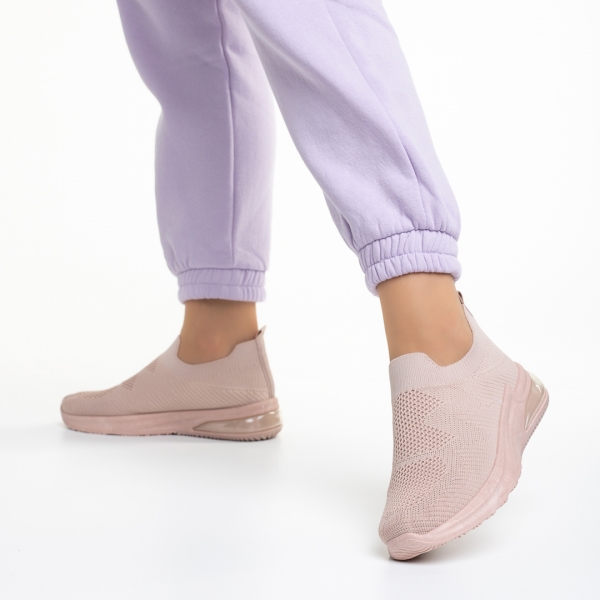 Дамски спортни обувки  розови  от текстилен материал  Rachyl, 5 - Kalapod.bg