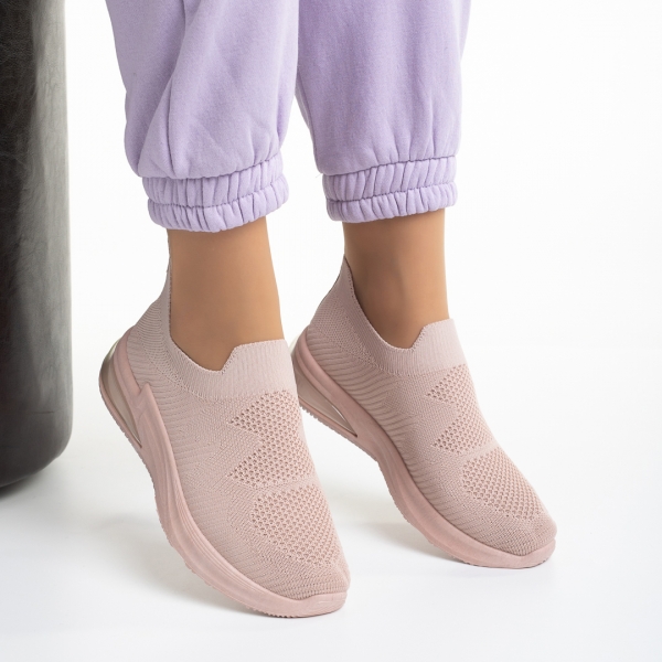 Дамски спортни обувки  розови  от текстилен материал  Rachyl, 6 - Kalapod.bg