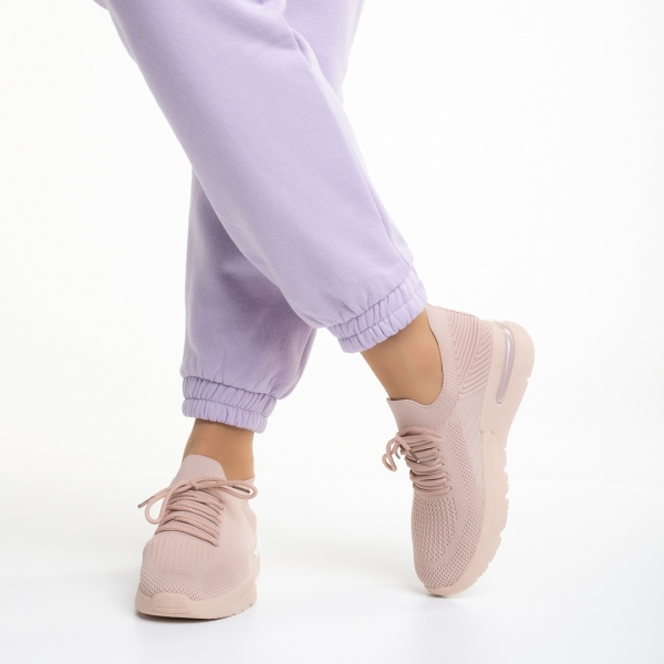 Дамски спортни обувки  розови  от текстилен материал  Miyoko - Kalapod.bg