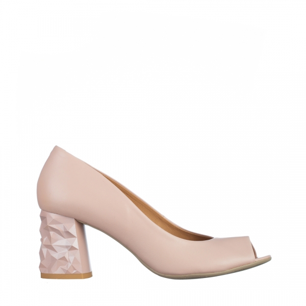 Дамски обувки Marco розови  от естествена кожа Estella, 2 - Kalapod.bg
