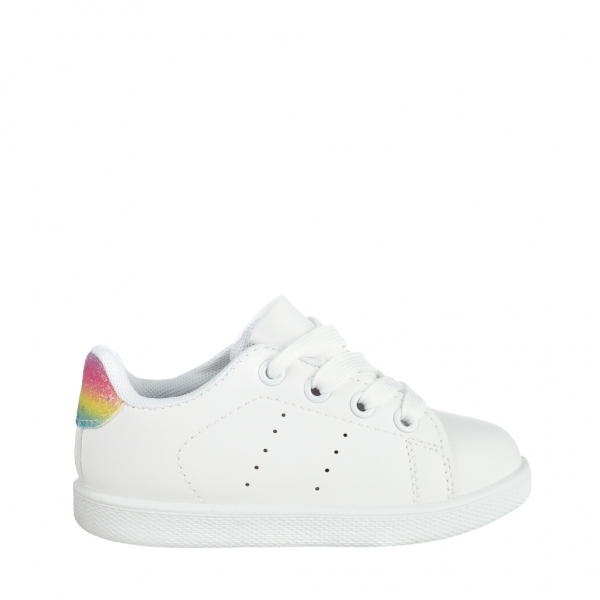 Детски спортни обувки  бели многоцветни от еко кожа  Omar, 2 - Kalapod.bg