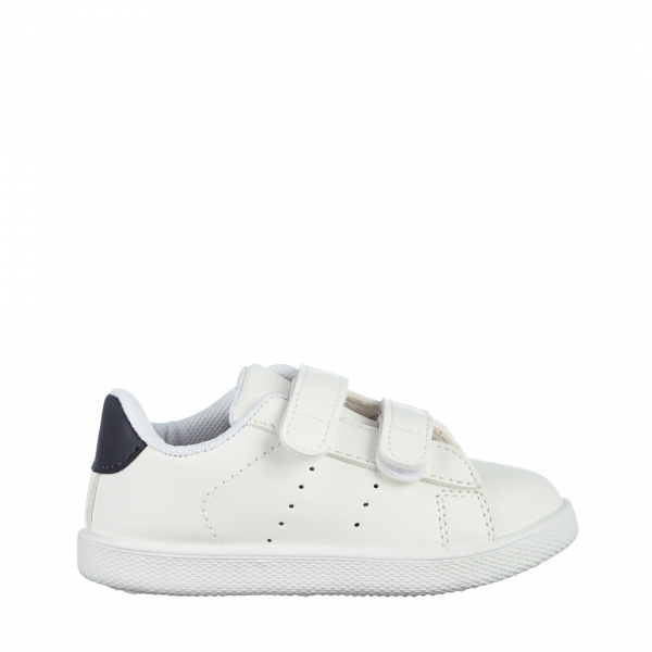 Детски спортни обувки  бели със синьо от еко кожа  Frost, 2 - Kalapod.bg